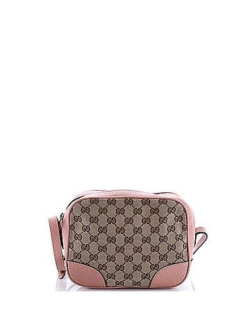 Gucci Bree Disco Crossbody Bag GG Canvas with Leather Mini (view 1)