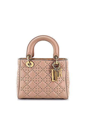 Christian Dior Supple Lady Dior Bag Cannage Studded Lambskin Mini (view 1)