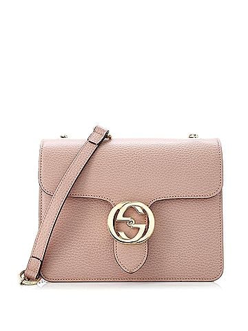 Gucci Interlocking Shoulder Bag Leather Small (view 1)