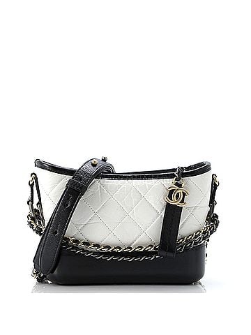 Chanel Bicolor Gabrielle Hobo Quilted Aged Calfskin Small (view 1)