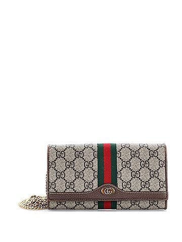 Gucci Ophidia Chain Wallet GG Coated Canvas (view 1)
