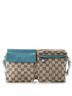 Gucci 100% Canvas Plain Blue Brown Vintage Double Belt Bag GG Canvas with Leather One size - photo 1