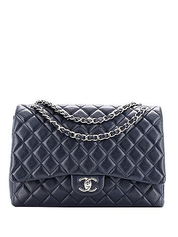 Chanel Classic Double Flap Bag Quilted Caviar Maxi (view 1)