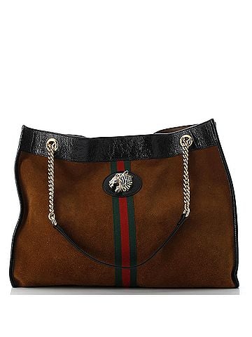 Gucci Rajah Chain Tote Suede Large (view 1)