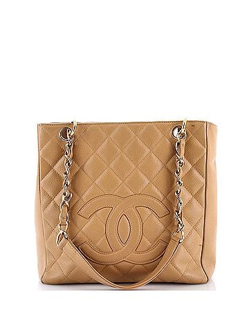 Chanel Petite Shopping Tote Quilted Caviar (view 1)