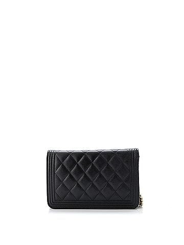 Chanel Boy Wallet on Chain Quilted Caviar (view 2)
