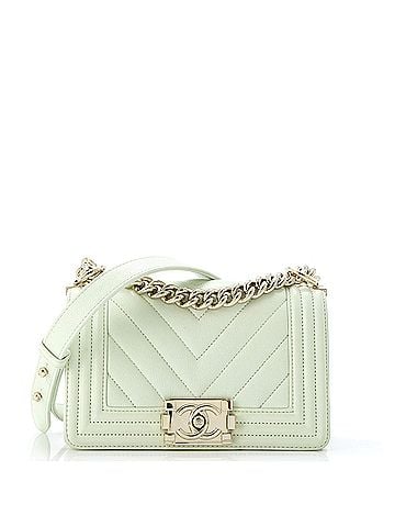 Chanel Boy Flap Bag Chevron Caviar Small (view 1)