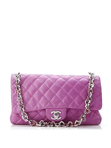 Chanel Vintage Valentine Hearts Flap Bag Quilted Lambskin Medium (view 1)