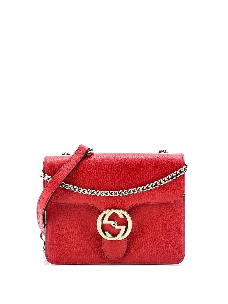 Gucci 100% Leather Red Interlocking Shoulder Bag Leather Small One size - photo 1