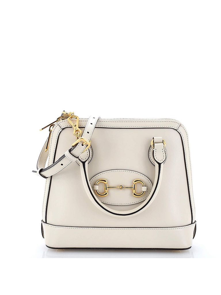 Gucci 100% Leather White Horsebit 1955 Top Handle Bag Leather Small One size - photo 1