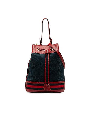 Gucci Small Suede Web Ophidia Bucket (view 1)