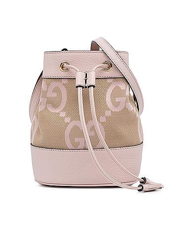 Gucci Mini Jumbo GG Canvas Ophidia Bucket Bag (view 1)