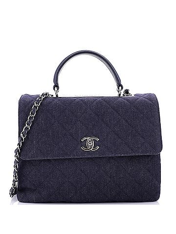 Chanel Trendy CC Top Handle Bag Quilted Denim Large (view 1)