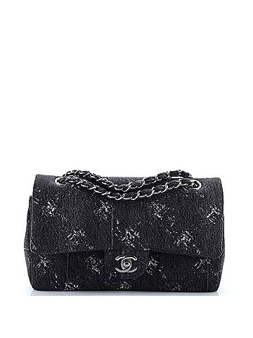 Chanel Classic Double Flap Bag Printed Denim Medium (view 1)