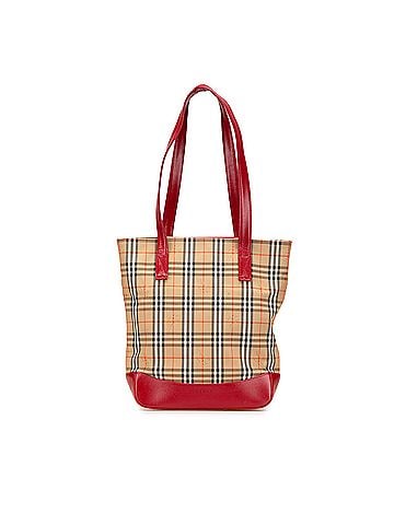Burberry Haymarket Check Canvas Tote (view 1)