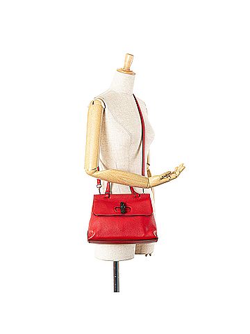 Gucci Medium Leather Bamboo Daily Satchel (view 2)