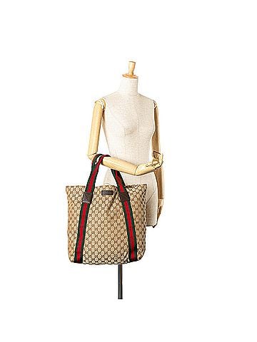 Gucci GG Canvas Web Tote  (view 2)