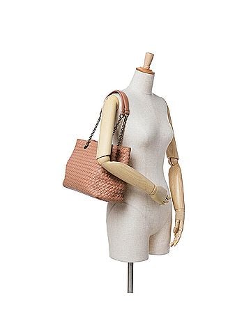 Bottega Veneta Medium Nappa Intrecciato Double Chain Tote (view 2)