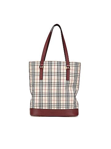 Burberry House Check Canvas Tote (view 1)