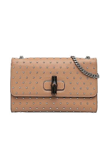 Gucci Medium Leather Studded Miss Bamboo Crossbody (view 1)