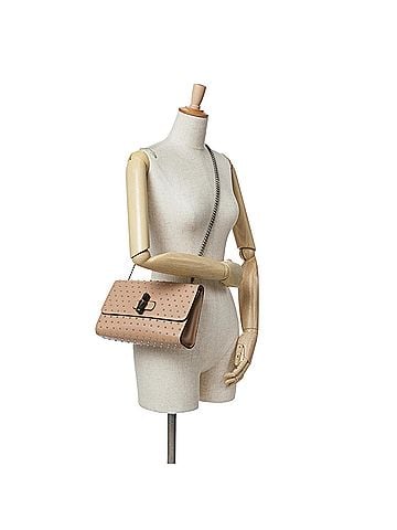 Gucci Medium Leather Studded Miss Bamboo Crossbody (view 2)