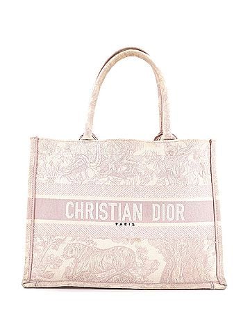 Christian Dior Book Tote Embroidered Canvas Medium (view 1)