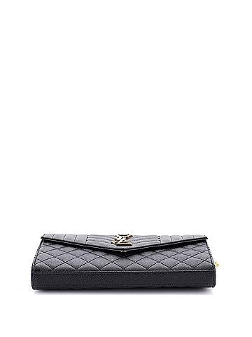 Saint Laurent Classic Monogram Chain Wallet Mixed Matelasse Leather Medium (view 2)