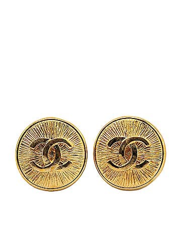 Chanel Gold Plated CC Clip On Earrings (view 1)