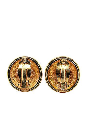 Chanel Gold Plated CC Clip On Earrings (view 2)