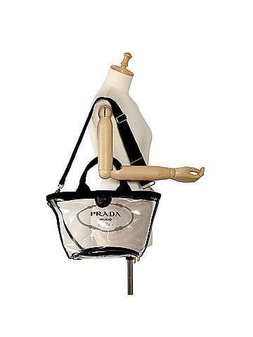 Prada Canapa Trimmed Plex Logo Tote (view 2)