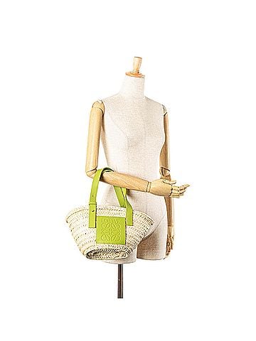 Loewe Small Raffia Basket Tote (view 2)