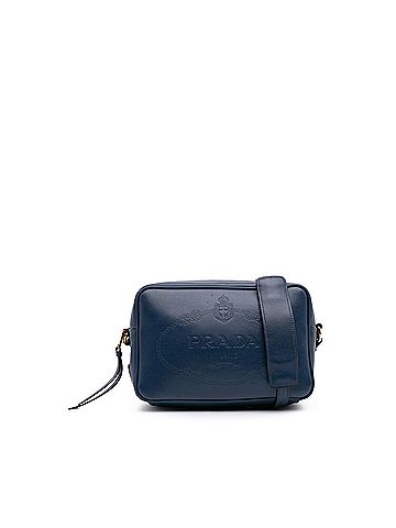 Prada Glace Calf Logo Embossed Crossbody (view 1)