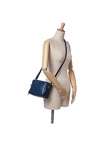 Prada Glace Calf Logo Embossed Crossbody (view 2)