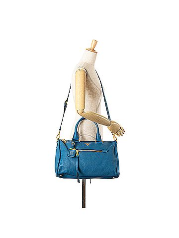 Prada Vitello Daino Zip Top Satchel (view 2)