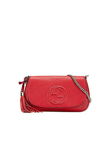 Gucci Medium Leather Soho Chain Flap Crossbody (view 1)