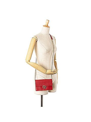 Gucci Leather Interlocking G Dollar Wallet on Chain (view 2)
