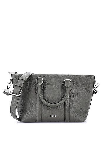 Christian Dior Weekender Convertible Tote Maxi Oblique Embossed Leather 25 (view 1)