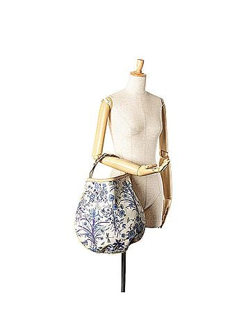 Gucci Canvas Flora Horsebit Wave Hobo (view 2)