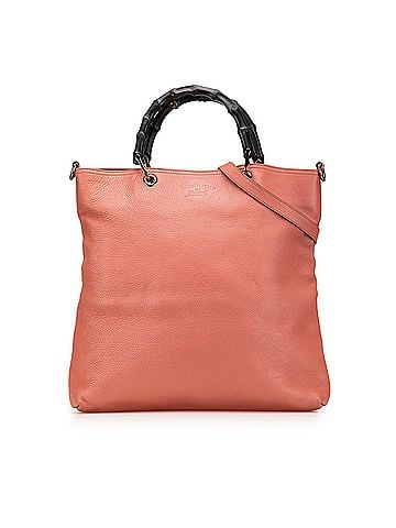 Gucci Leather Bamboo Satchel (view 1)