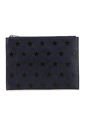 Saint Laurent Leather Star Clutch (view 1)