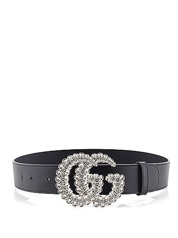 Gucci GG Marmont Belt Leather with Crystal Buckle Wide (view 2)