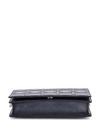 Christian Dior Lady Dior Wallet on Chain Pouch Cannage Quilt Lambskin Long (view 2)