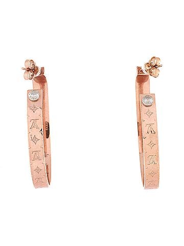 Louis Vuitton Nanogram Hoop Earrings Metal (view 2)