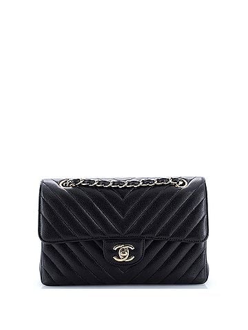 Chanel Classic Double Flap Bag Chevron Caviar Small (view 1)