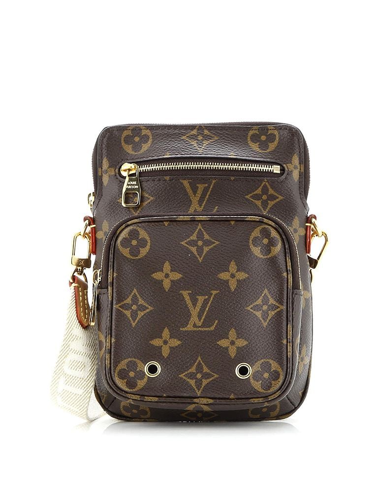 Louis Vuitton 100% Coatead Canvas Brown Utility Phone Sleeve Bag Monogram Canvas One size - photo 1