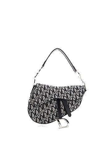 Christian Dior Vintage Saddle Bag Diorissimo Canvas Medium (view 1)