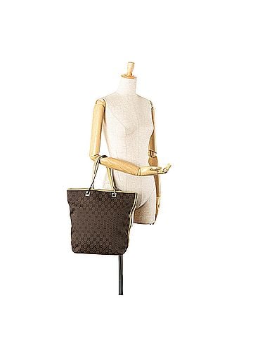 Gucci GG Canvas Web Bucket Tote (view 2)