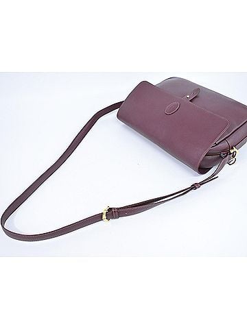 Cartier Must De  Burgundy Leather Shoulder Bag (view 2)