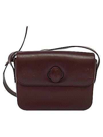 Cartier Must De  Burgundy Leather Shoulder Bag (view 1)
