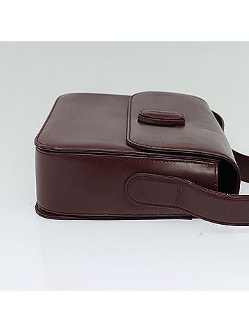 Cartier Must De  Burgundy Leather Shoulder Bag (view 2)